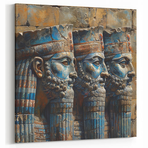 Ancient Kings of Mesopotamia – Regal Historical Relief Wall Art
