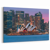 Sydney Skyline Canvas - Urban Sunset Artwork