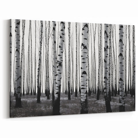 Colorado Aspen Forest Art - Black and White Aspen Forest with Bold Contrast