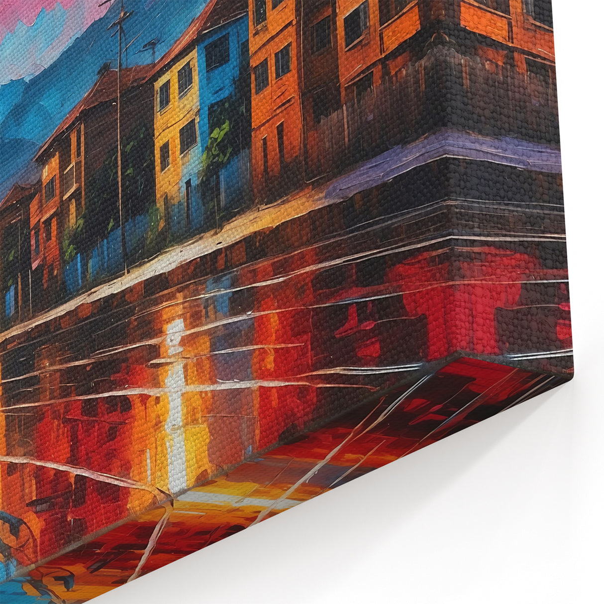 Colombian Sunset Cityscape - Vibrant Reflections South America Wall Art