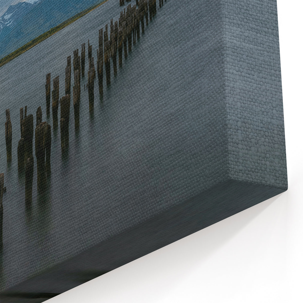 Chile Landscape Paintings – Serene Lakeside View with Mountain Backdrop