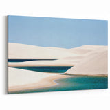 Brazil Wall Art - Serene Sand Dunes & Lagoon Landscape Print for Home
