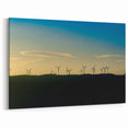 Brazil Wall Art - Scenic Wind Turbine Sunset Landscape Print for Home