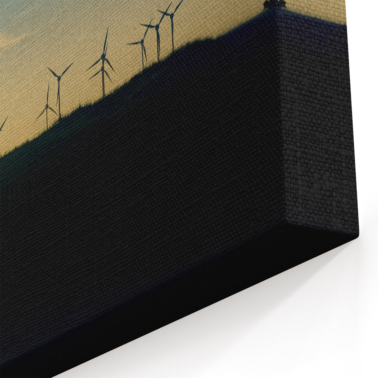Brazil Wall Art - Scenic Wind Turbine Sunset Landscape Print for Home