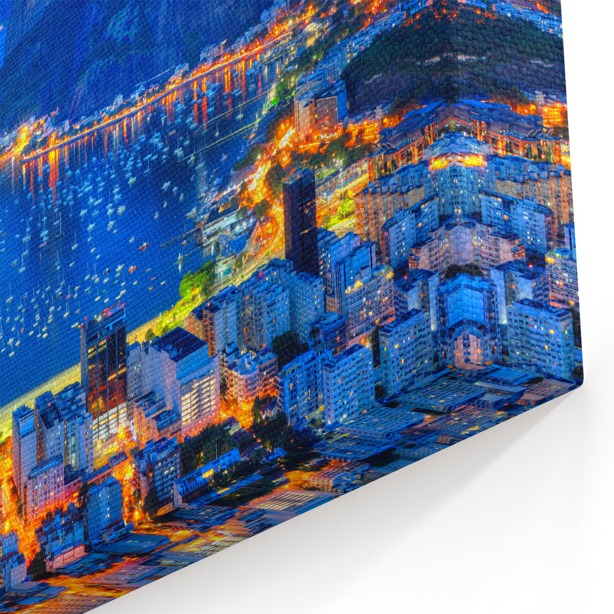 Brazilian Nature Photography - Rio de Janeiro Nighttime Landscape Print