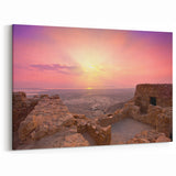 Holy Land Art – Ancient Jerusalem Ruins at Sunrise Israel Wall Art