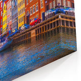Copenhagen Canvas Prints - Danish Art Prints of Nyhavn Waterfront