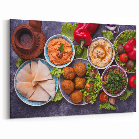 Middle Eastern Art – Traditional Israeli Cuisine Wall Art for Home Decor