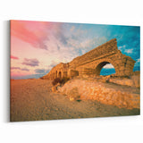 Middle Eastern Art – Ancient Aqueduct at Sunset Israel Wall Art