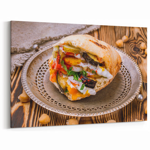 Middle Eastern Art – Traditional Israeli Pita Sandwich Wall Art