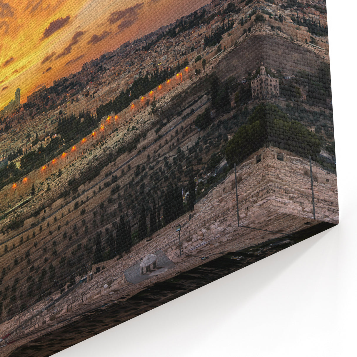 Jerusalem Art Prints – Stunning Sunset Over Dome of the Rock Wall Art