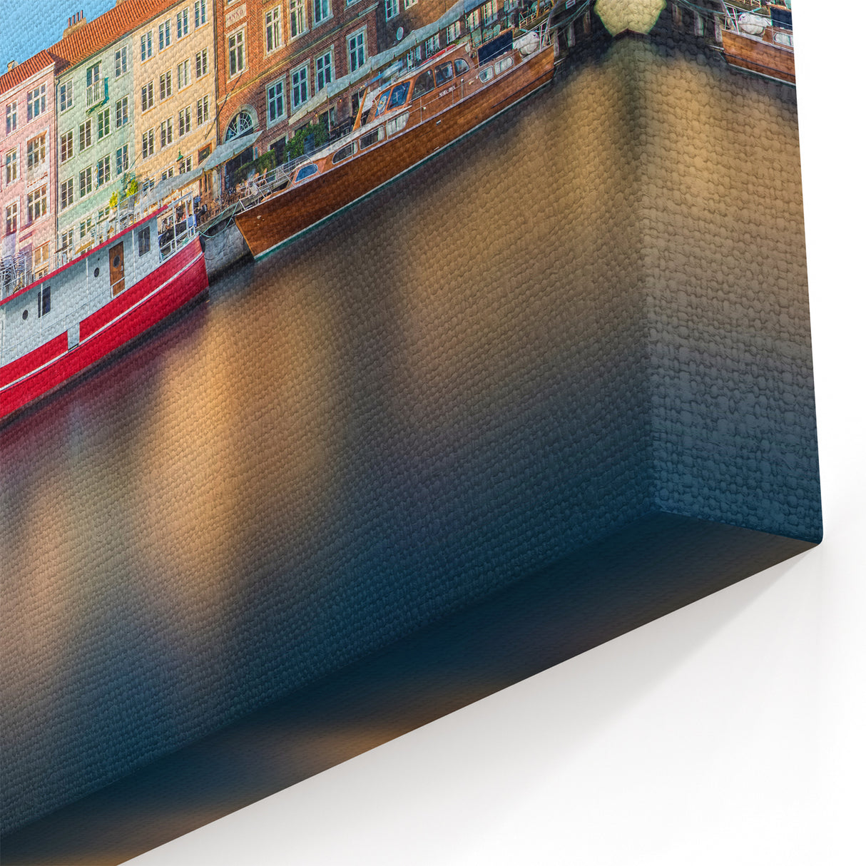 Copenhagen Canvas Prints - Danish Art of Nyhavn Harbor with Colorful Boats
