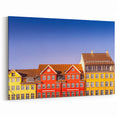 Danish Art Prints - Copenhagen Canvas of Colorful Townhouses