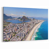 Rio de Janeiro Wall Decor - Aerial View of Ipanema Beach Landscape Print