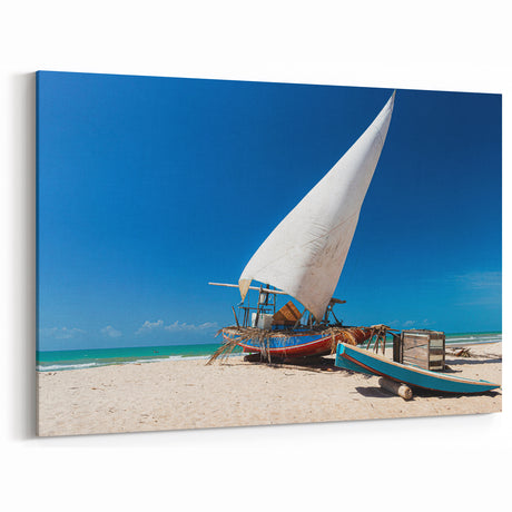 Brazilian Beach Sailboat - South America Scenery Art