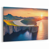 Nordic Landscape Paintings – Danish Coastal Sunset for Wall Decor