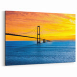 Denmark Photography – Stunning Sunset Over Bridge for Wall Decor