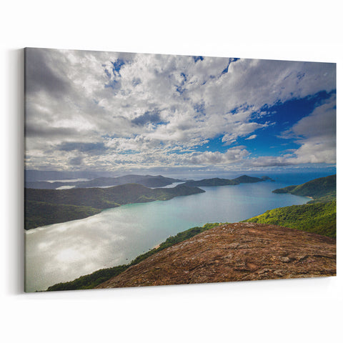 Brazilian Nature Photography - Stunning Lake and Island Scenery Wall Art