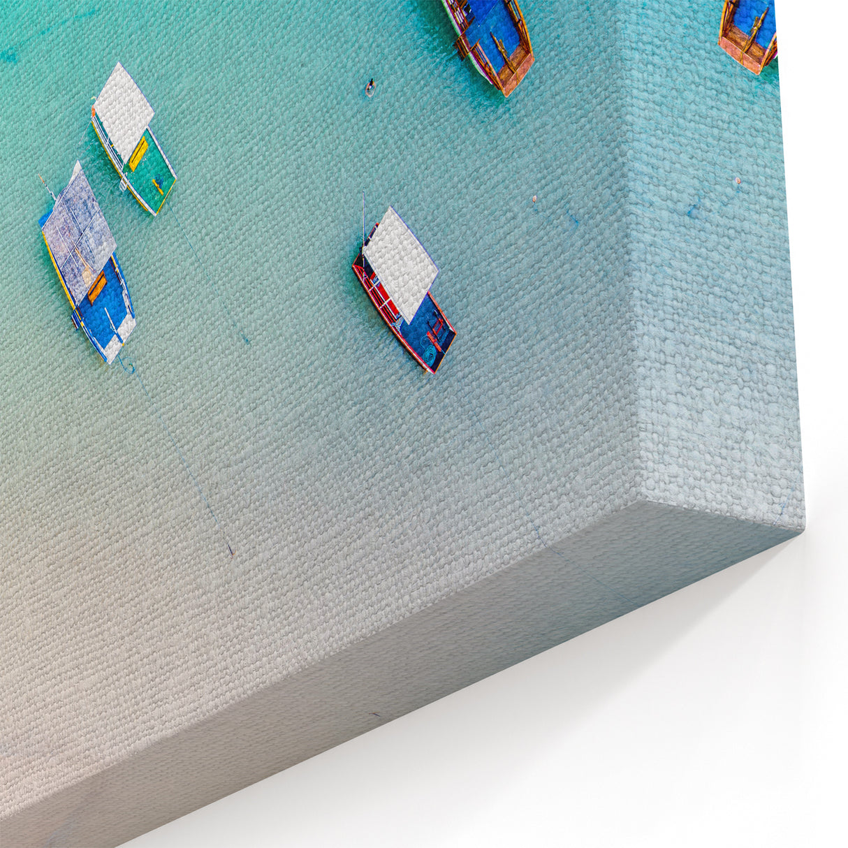 Colorful Boats in Turquoise Waters & Brazilian Photography - Brazil Wall Art