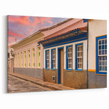 Colonial Street at Sunset – Brazil Wall Art and Colorful South America Prints