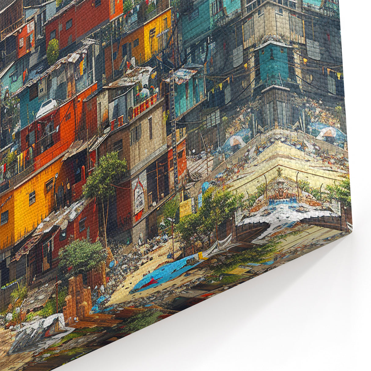 Vibrant Favela in Brazil – Colorful Brazil Wall Art and South America Prints