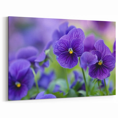 Vibrant Pansy Wall Art – Botanical Flower Prints for Stylish Décor
