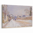 Alfred Sisley Art: Winter French Village Snow Scene on Canvas Print