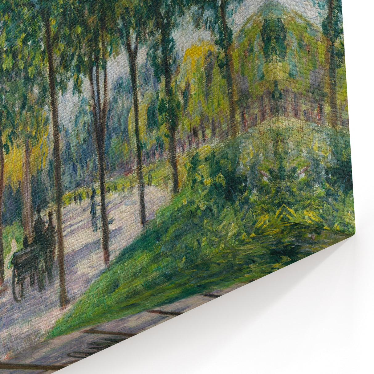 Alfred Sisley Art: Tree-Lined River Path Impressionist Canvas Print