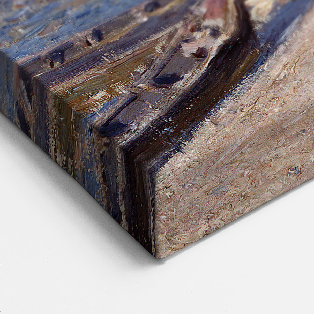 Alfred Sisley Art - French River Scene with Boats and Bridge Canvas Print