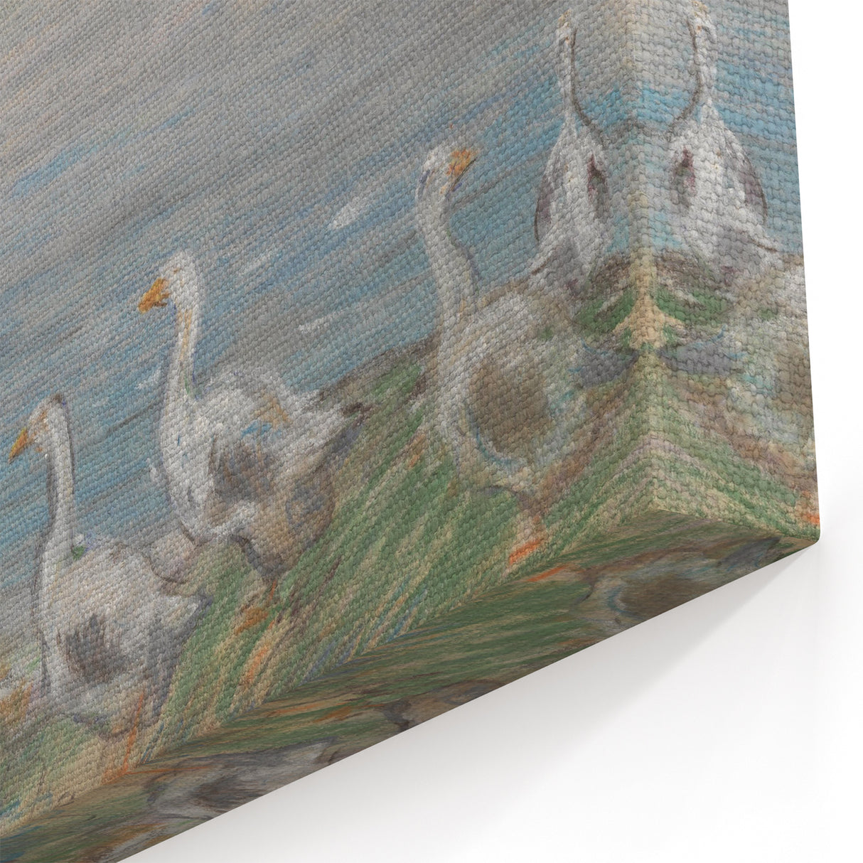 Alfred Sisley Art - Pastoral River Scene with Geese Impressionist Print