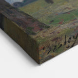 Alfred Sisley Art - Scenic Countryside Path with Trees Canvas Print