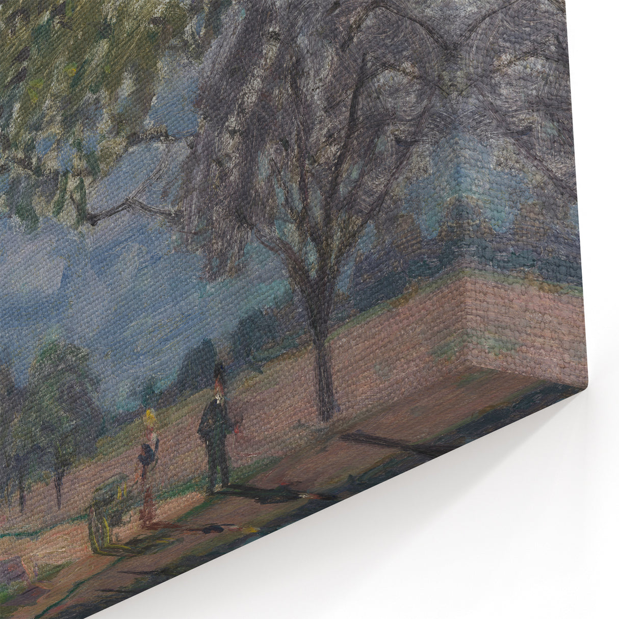 Alfred Sisley Art - Scenic Countryside Path with Trees Canvas Print