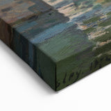 Alfred Sisley Art - Vibrant Riverside Scene with Bridge Canvas Print