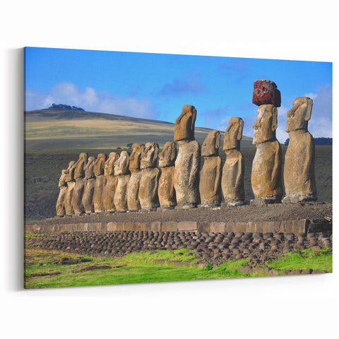 Chile Wall Art - Moai Statues Easter Island Chilean Scenery Art