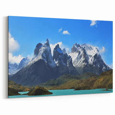 Framed Chile Photography - Torres del Paine Chilean Scenery Art