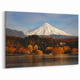 Framed Chile Photography - Snow-Capped Volcano South America Wall Decor