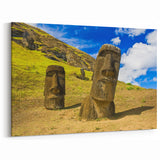 Chilean Scenery Art - Easter Island Moai Statues South America Wall Decor