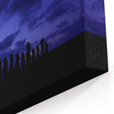 Chile Wall Art - Moai Statues Silhouette South America Wall Decor