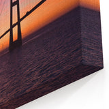 Copenhagen Canvas Prints - Danish Bridge at Sunset with Vibrant Sky