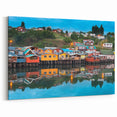 Colorful Chile Wall Art - Palafitos of Chiloe South America Landscape Decor