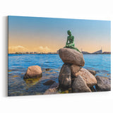 Denmark Wall Art - Copenhagen Little Mermaid Statue and Waterfront View