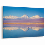 Patagonia Wall Art – Majestic Flamingos & Snowcapped Chilean Mountains
