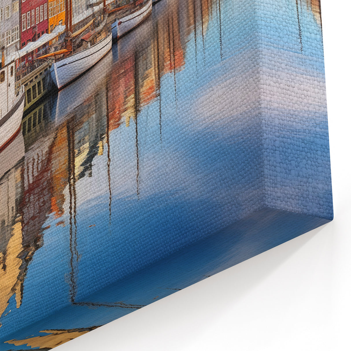 Copenhagen Canvas Prints - Vibrant Harbor Reflections and Colorful Buildings