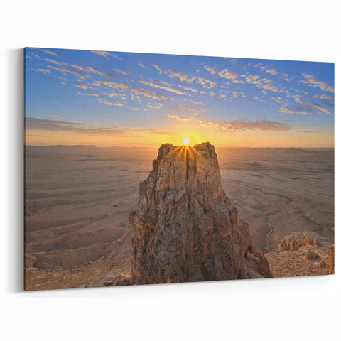 Sunrise Scenic Israel Photography – Sunrise over Desert Landscape, Holy Land Art
