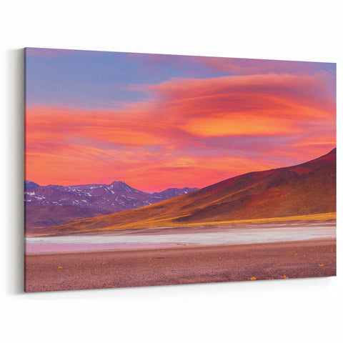 Chile Desert Sunset Wall Art – Breathtaking Atacama Sky and Landscape