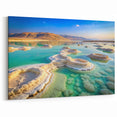 Dead Sea Canvas Art - Scenic Israel Seascape with Salt Formations