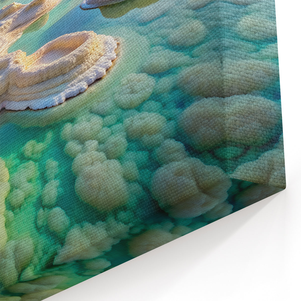 Dead Sea Canvas Art - Scenic Israel Seascape with Salt Formations