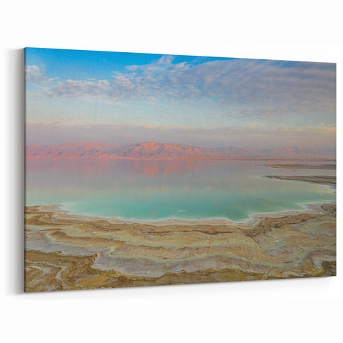 Dead Sea Canvas Art - Scenic Israel Seascape with Serene Reflections