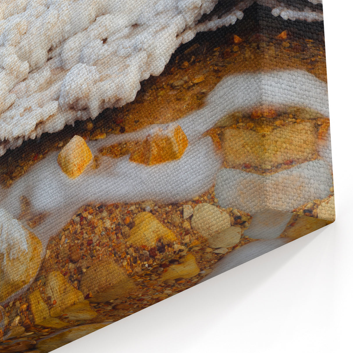 Dead Sea Canvas Art - Israel Seascape with Natural Salt Formations