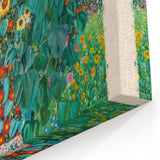 Gustav Klimt Wall Art | Farm Garden with Sunflowers Canvas Prints